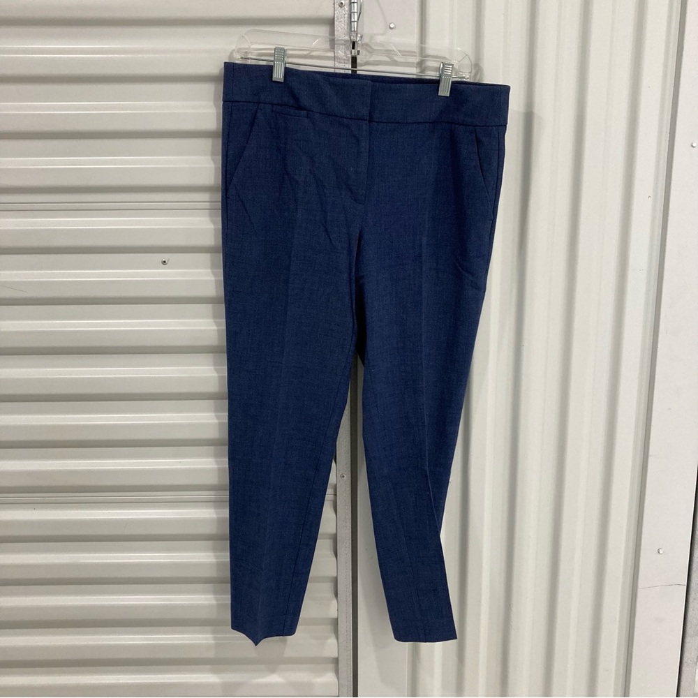 Ann Taylor Loft Textured Blue Fabric